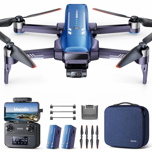 V11PRO Drone with 8K Camera for Adults, 3-Axis Gimbal Drones with 4K/30fps Video, 1/2 CMOS Sensor, 80min Flight Time with 2 Batteries, 6KM Video Transmission Quadcopter, Professional Drone