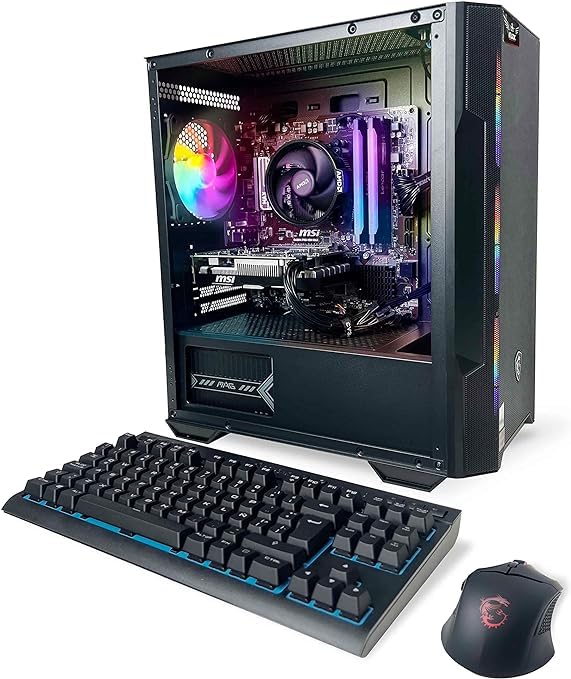 Tomcat Desktop Pc Ryzen 5 5500, RTX 3050 6GB, (2 * 8GB) 16 Gb RAM 3600 RGB, SSD 480GB M.2 NVME, W11, WiFi Ready, Mouse and Keyboard, 1 Year Manufacturer