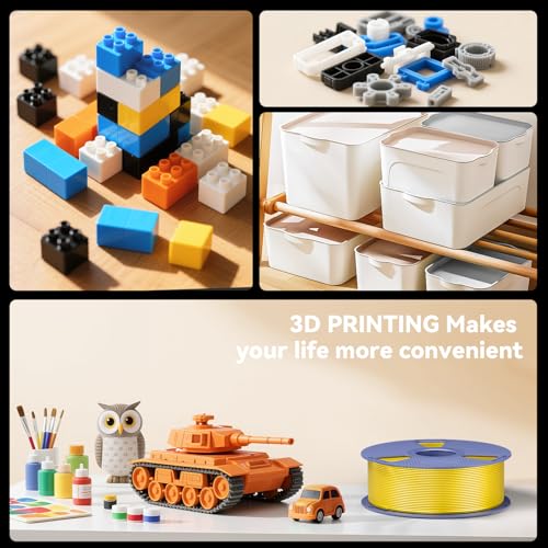 3D Printer Filament, ABS Filament 1.75mm, High Strength and Toughness, Dimensional Accuracy +/- 0.02mm, 1kg(2.2lbs) 3D Printing Filament (Gold)