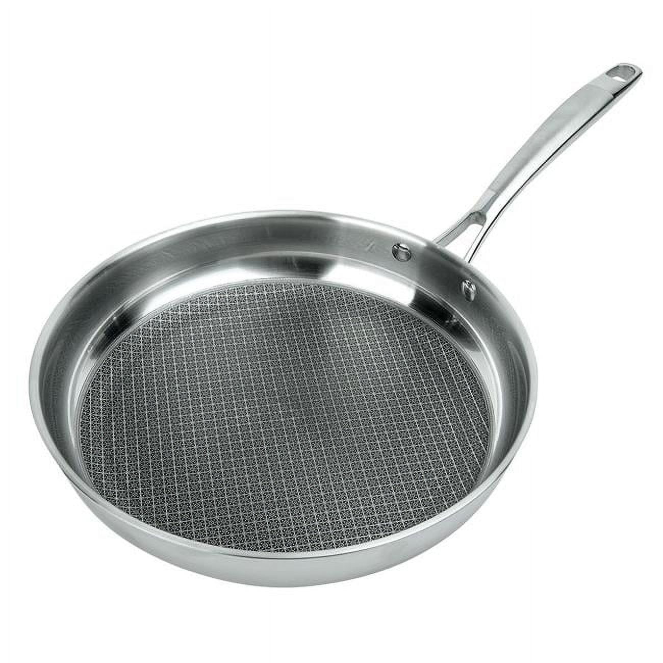 9.5 in. 3-Ply Stainless Steel Premium ILAG Non-Stick Scratch Resistant Frying Pan