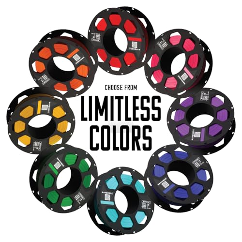 HATCHBOX 1.75mm Black PLA 3D Printer Filament, 1 KG Spool, Dimensional Accuracy +/- 0.03 mm, 3D Printing Filament