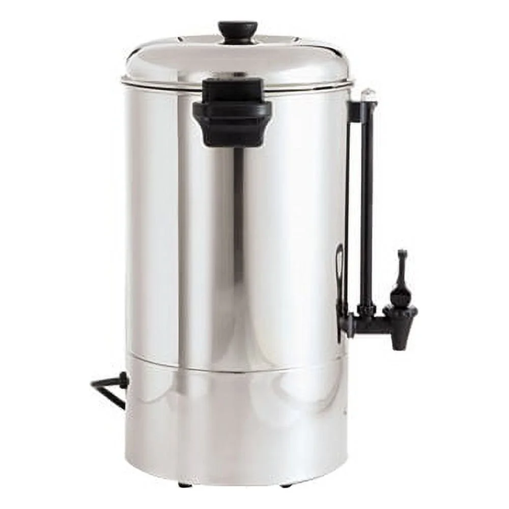 Coffee Pro Stainless Steel Commercial Percolating Urn 80 Cup(s) - Multi-serve - Stainless Steel