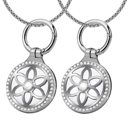 Airtag necklace for adults,Metal jewelry badge airtag necklace kids,Airtag watch necklace for kids boys women,25in Adjustable alloy necklace with airtag holder compatible apple air tag