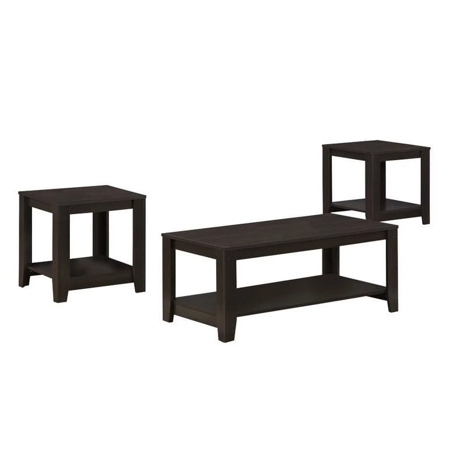 Kingfisher Lane 3 Piece Coffee Table Set in Cappuccino