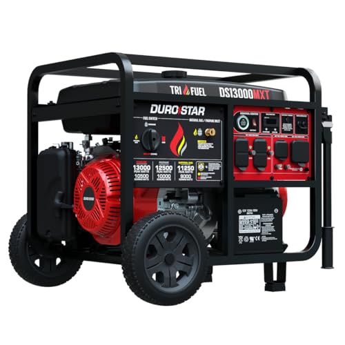 DS13000MX 13,000-Watt 500cc Dual Fuel Portable Generator - Gas and Propane, Remote Electric Start, Whole Home Power Backup, Transfer Switch Ready, RV & Emergency Ready