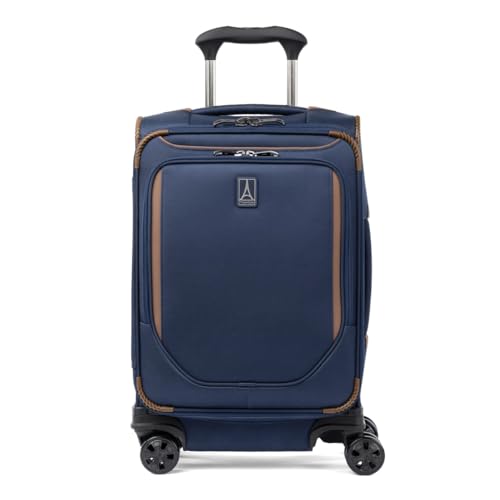 Travelpro Crew Classic Lightweight Softside Expandable Checked Luggage, 8 Wheel Spinner Suitcase, TSA Lock, Men and Women, Checked Large 29-Inch, Patriot Blue