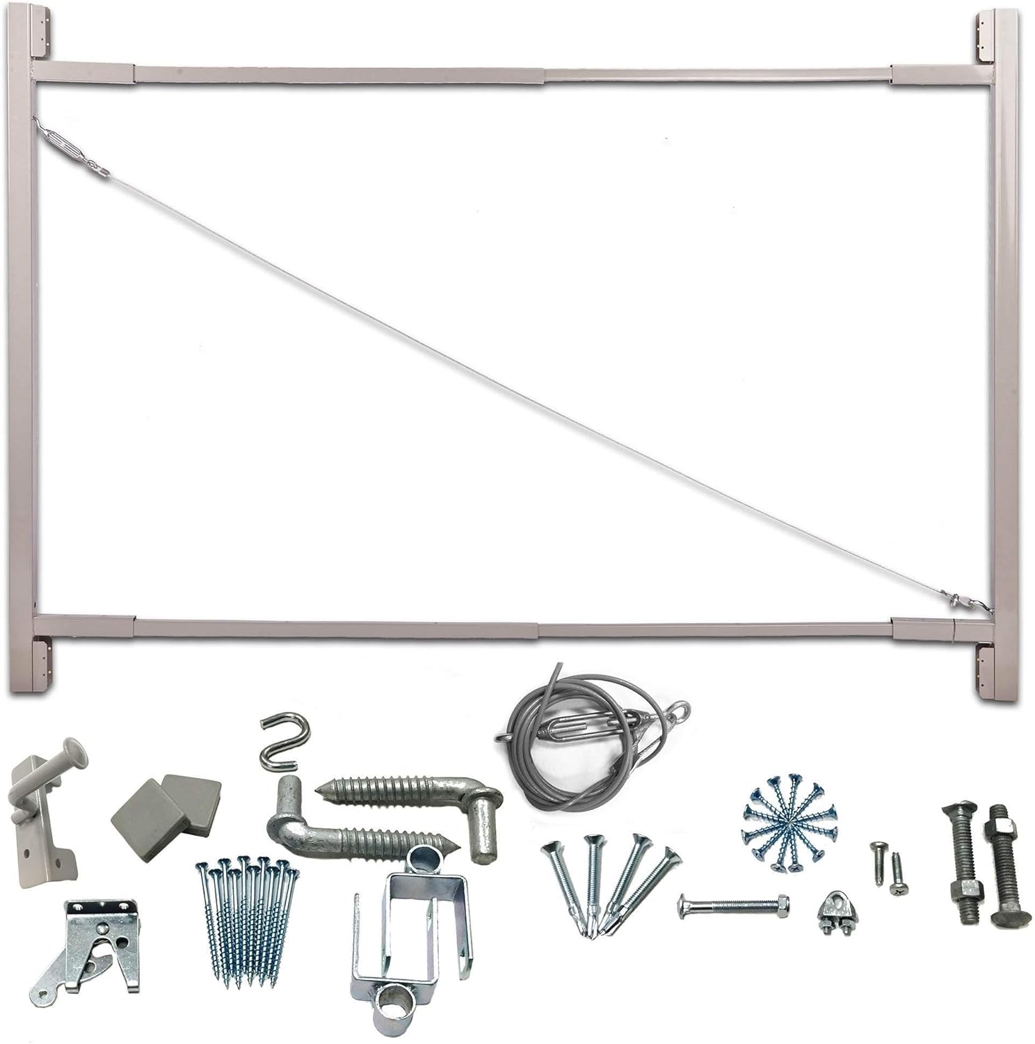 Steel Frame Gate Building Kit, 36-72 Inch Wide Opening (6 Pack)
