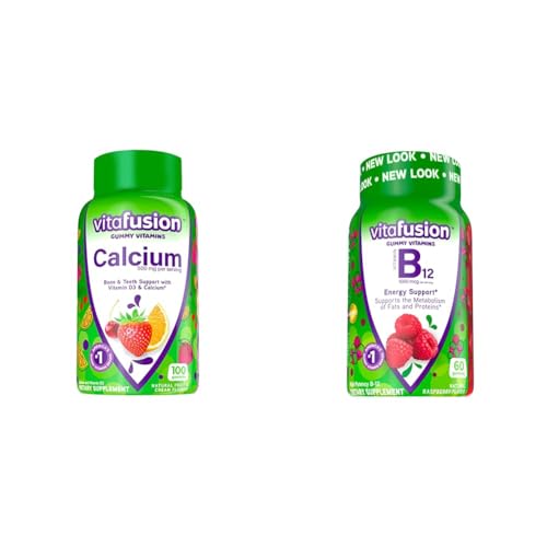 vitafusion Chewable Calcium Gummy Vitamins for Bone and Teeth Support, Fruit and Cream Flavored, America’s Number 1 Gummy Vitamin Brand, 50 Day Supply, 100 Count