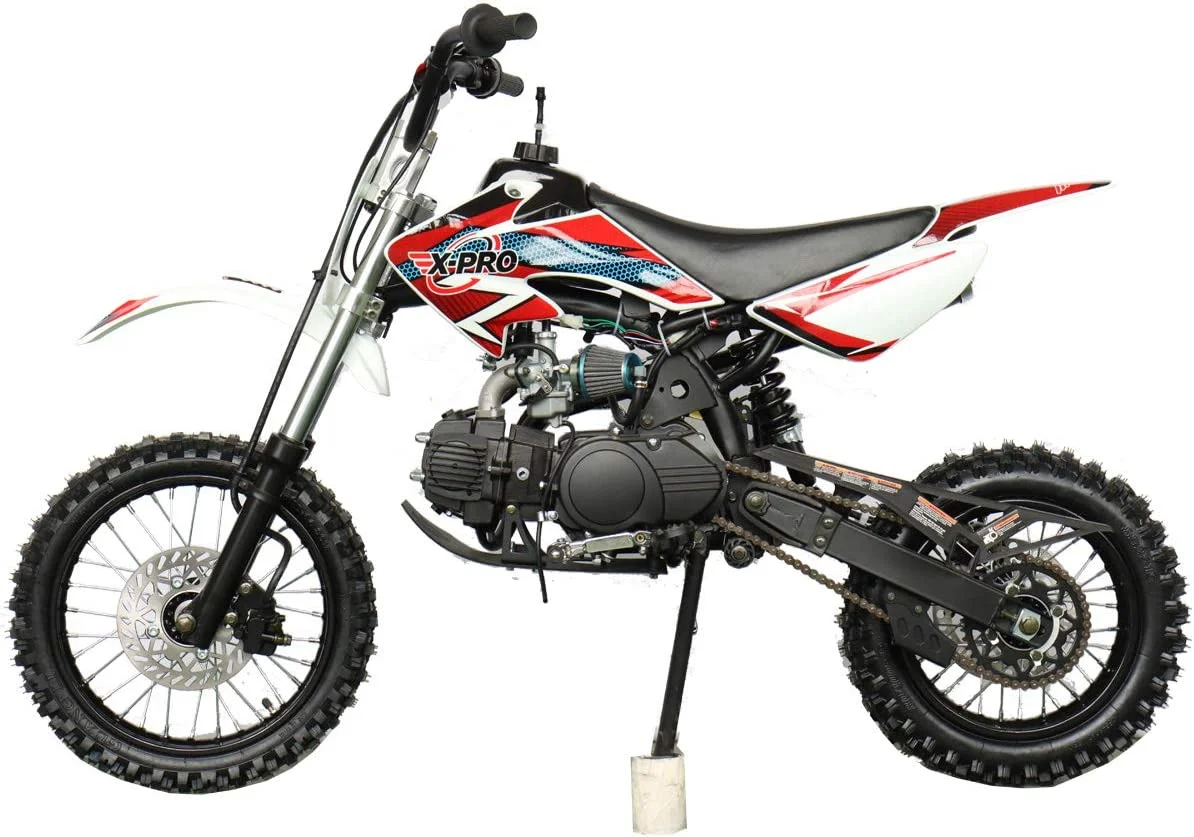 X-Pro Bolt 125cc Zongshen Engine Dirt Bike Pit Bike Youth Dirt Pit Bike with 4-Speed Semi-Automatic Transmission, Big 14