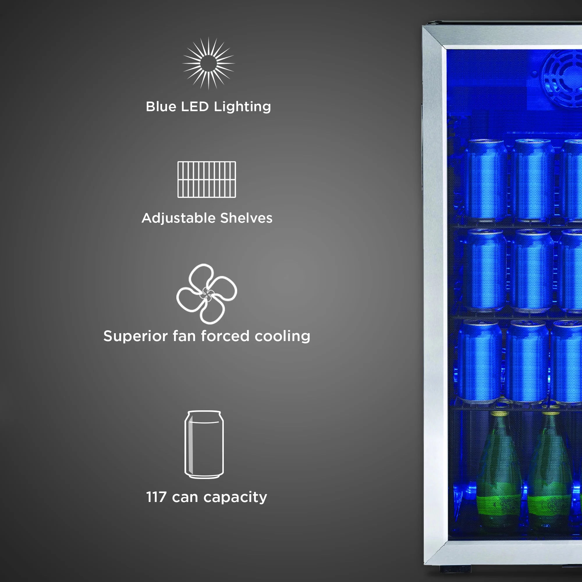 Danby DBC117A1BSSDB-6 3.1 cu. ft. Free-Standing Beverage Center in Stainless Steel