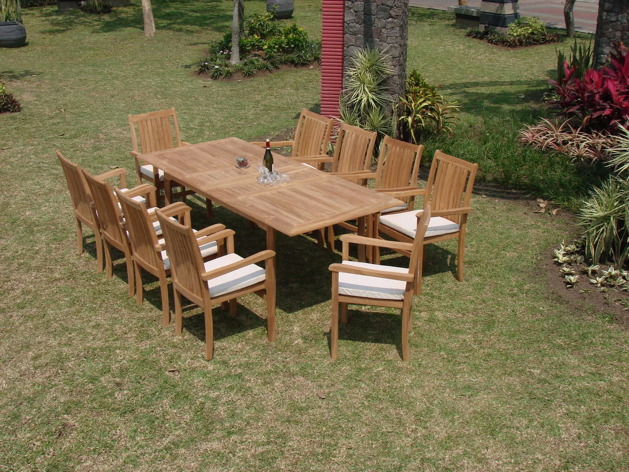 Teak Dining Set:10 Seater 11 Pc - 94