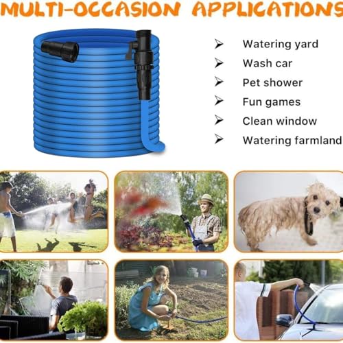 Garden Hose, 75FT Water Hose, Elastic Garden Hose with 3/4