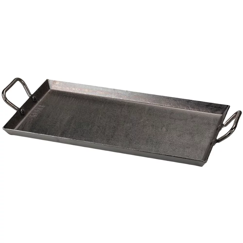 Lodge Cast Iron Seasoned Steel Outdoor Nonstick Cooking Griddle for Grill or Campfire