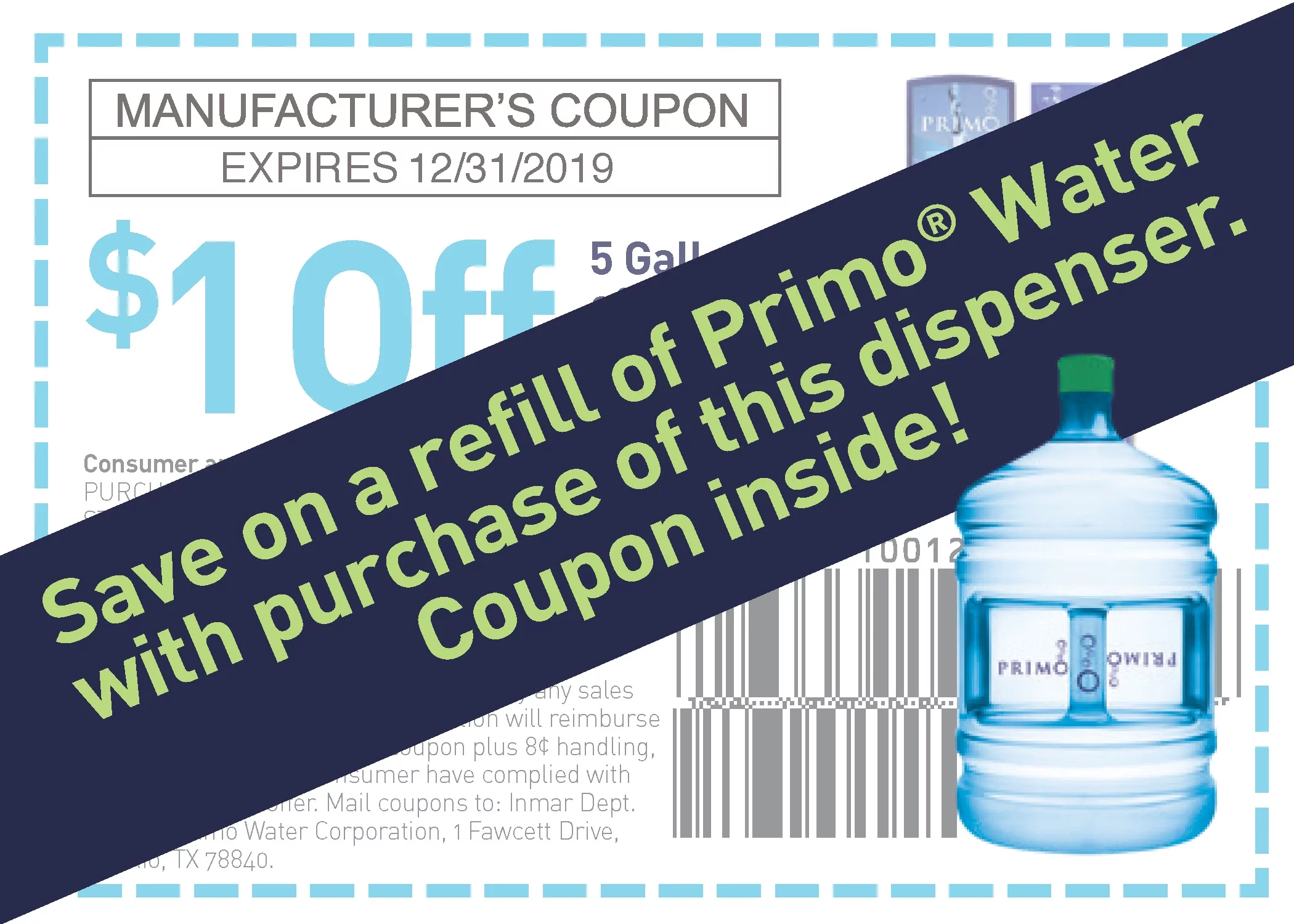 Primo Water Deluxe Bottom Loading Hot/Cool/Cold Water Dispenser, Pewter, Model 601089