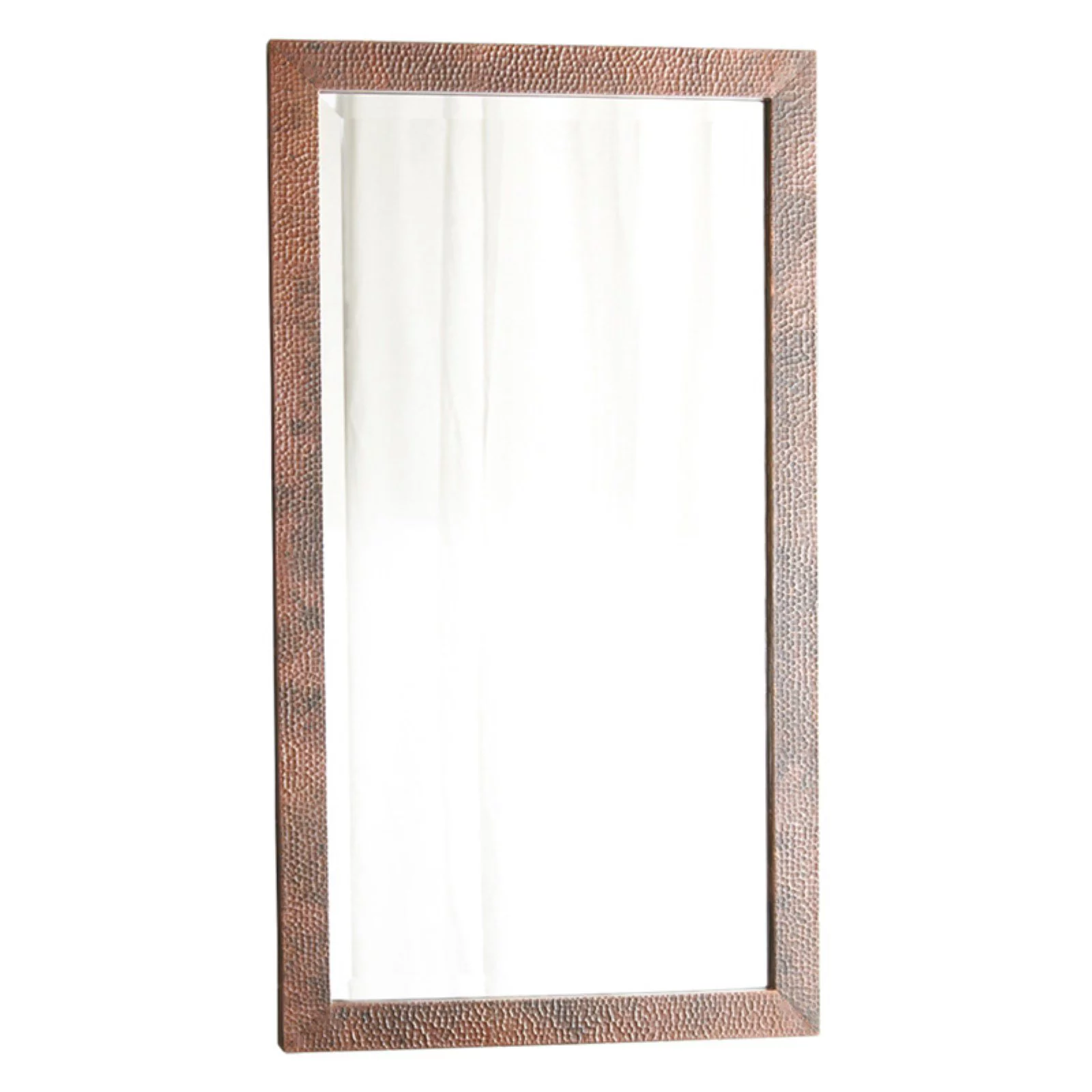 Native Trails Milano Hand Hammered Copper Small Rectangle Mirror - A Antique Copper Brown