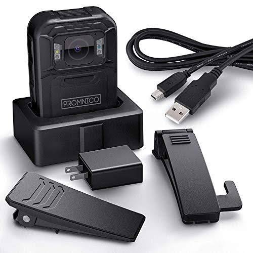 Promnico Police Body Camera for Law Enforcement Wearable Video + Audio Body Camera with Night Vision for Security Guards, Police