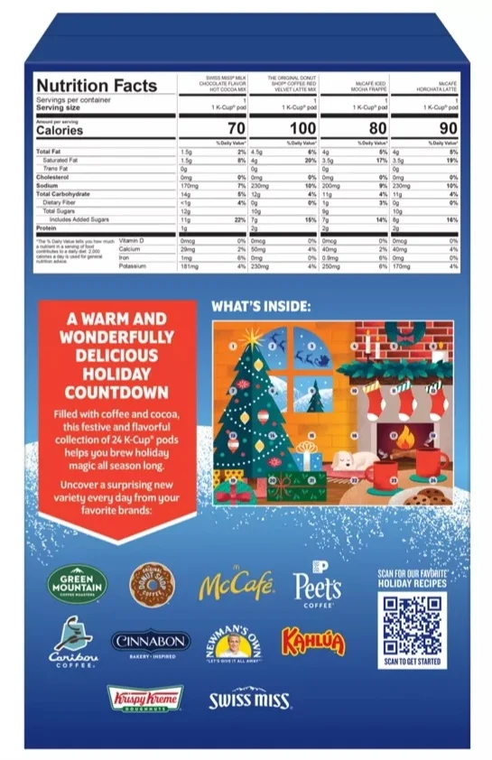 Keurig K Cups of Cheer Advent Calendar 24-ct. Coffee Gifts and Queen of the Castle Charm Christmas Spoon