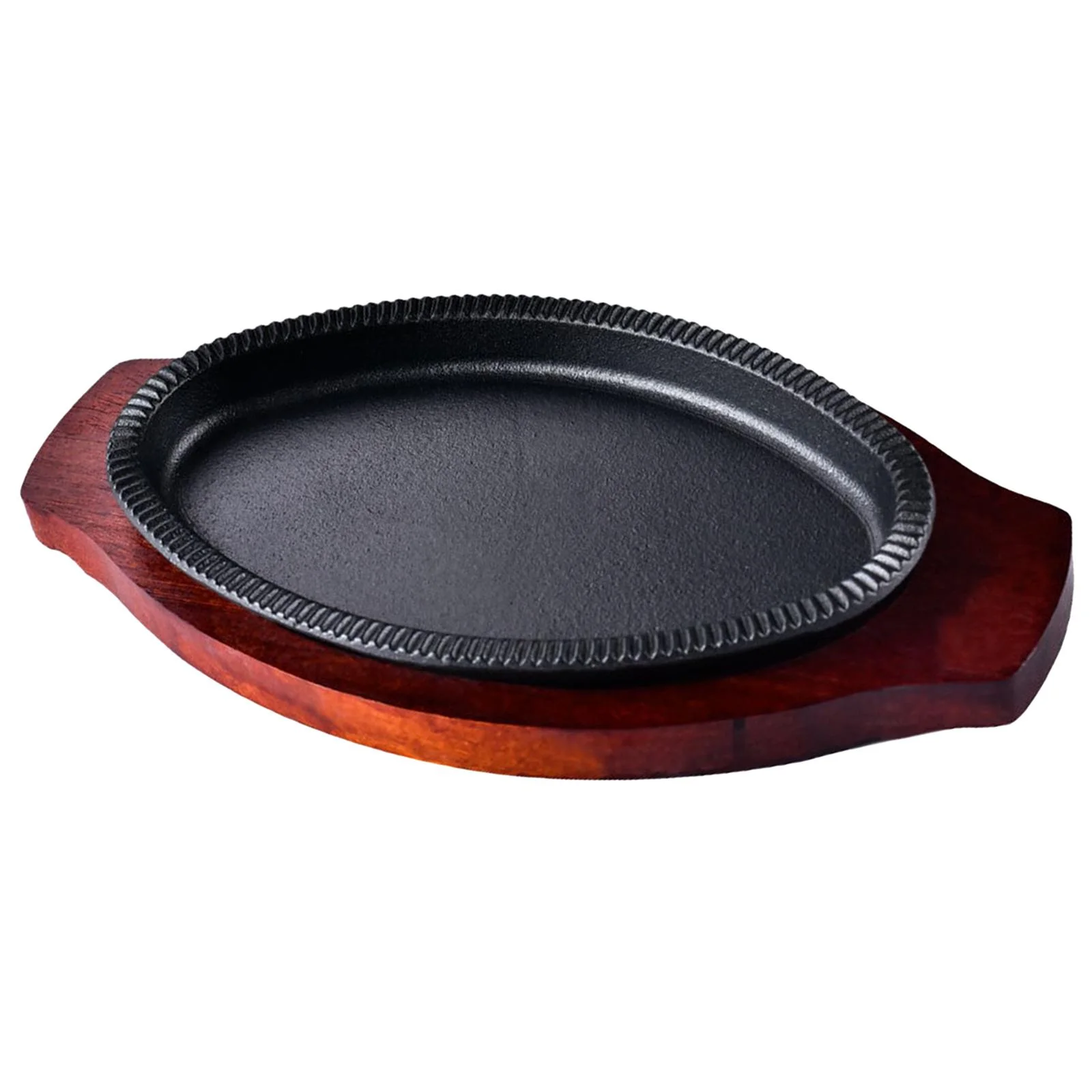 Baoblaze Cast Plate Durable Fajita Server Plate for Kitchen Home Stovetops L