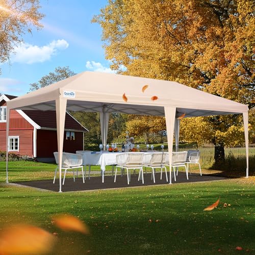 Quictent 10x20ft Easy Pop up Canopy Tent Instant Canopy Shelter Waterproof with Roller Bag