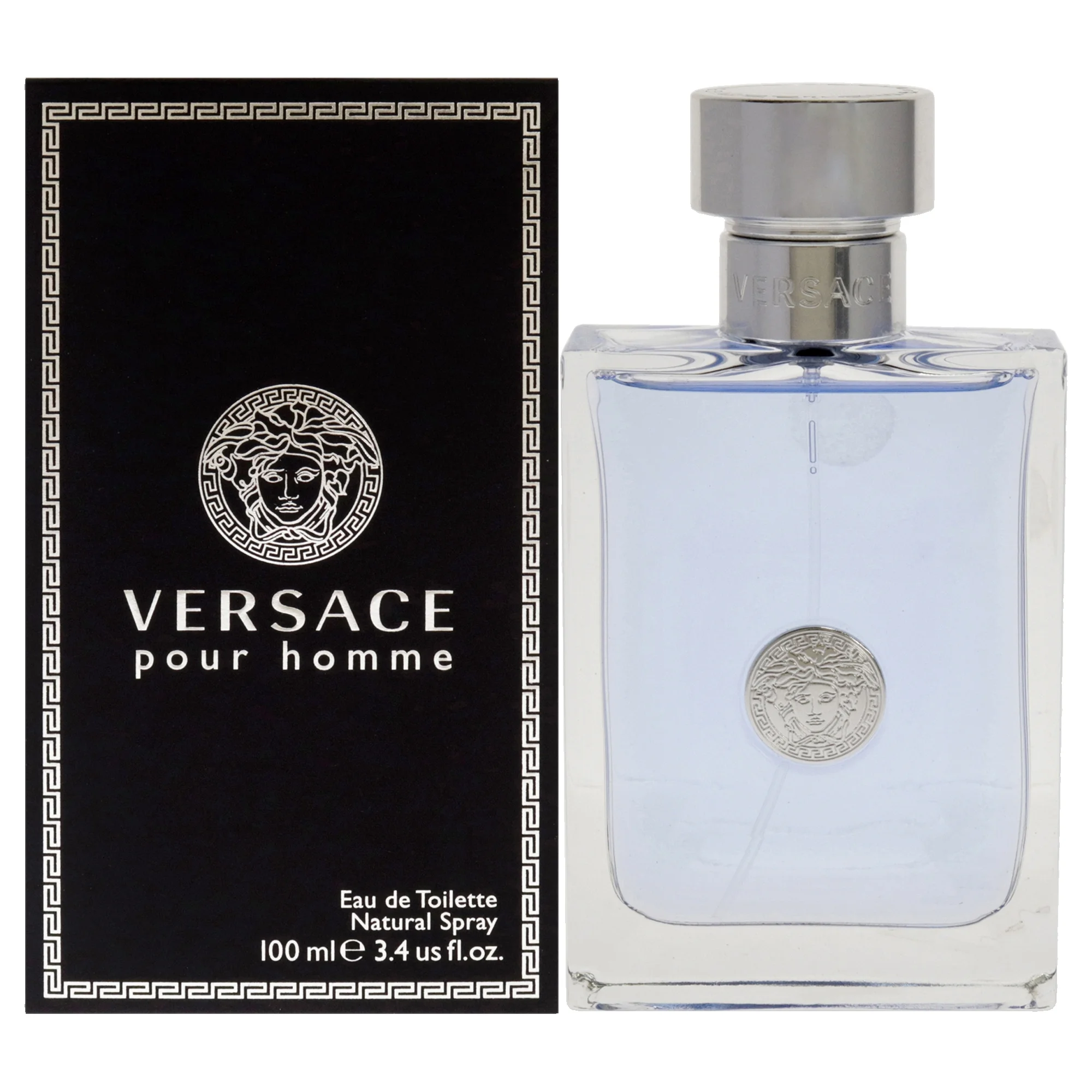 Versace Pour Homme 2 Pc Kit - 3.4 oz EDT Spray, 1 oz EDT Spray
