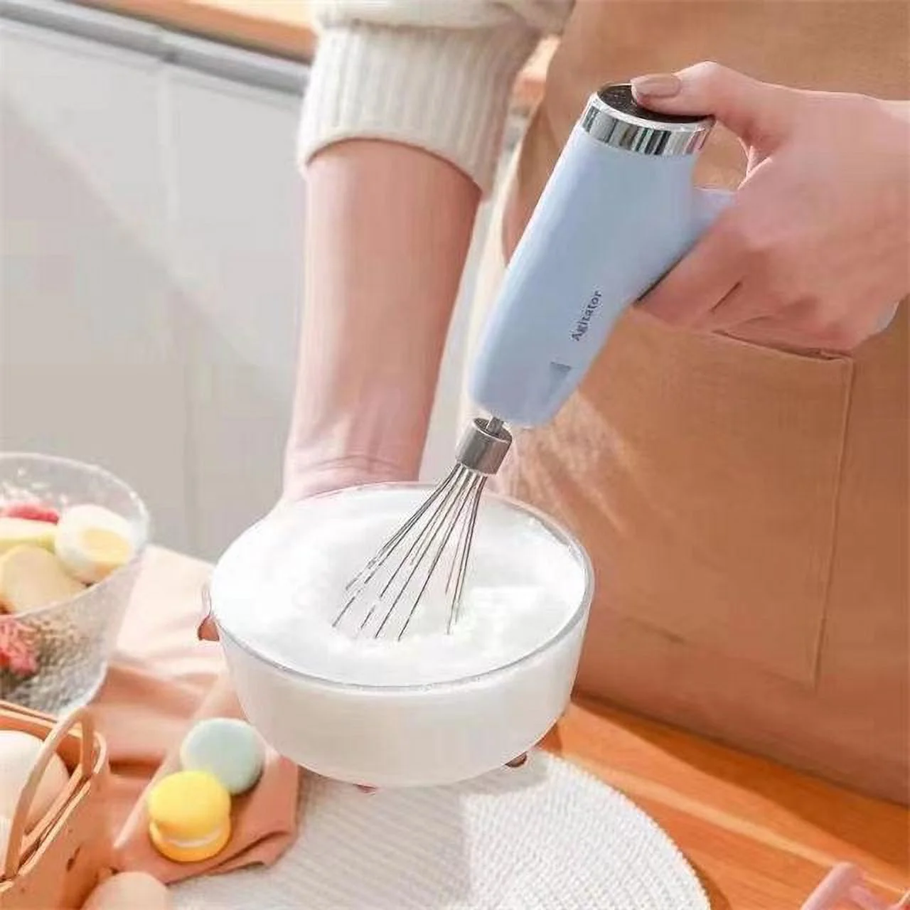 Hand Held 3 in 1 USB Electric Egg Beater Automatic Food Blender Garlic Meat Grinder Egg Mixer