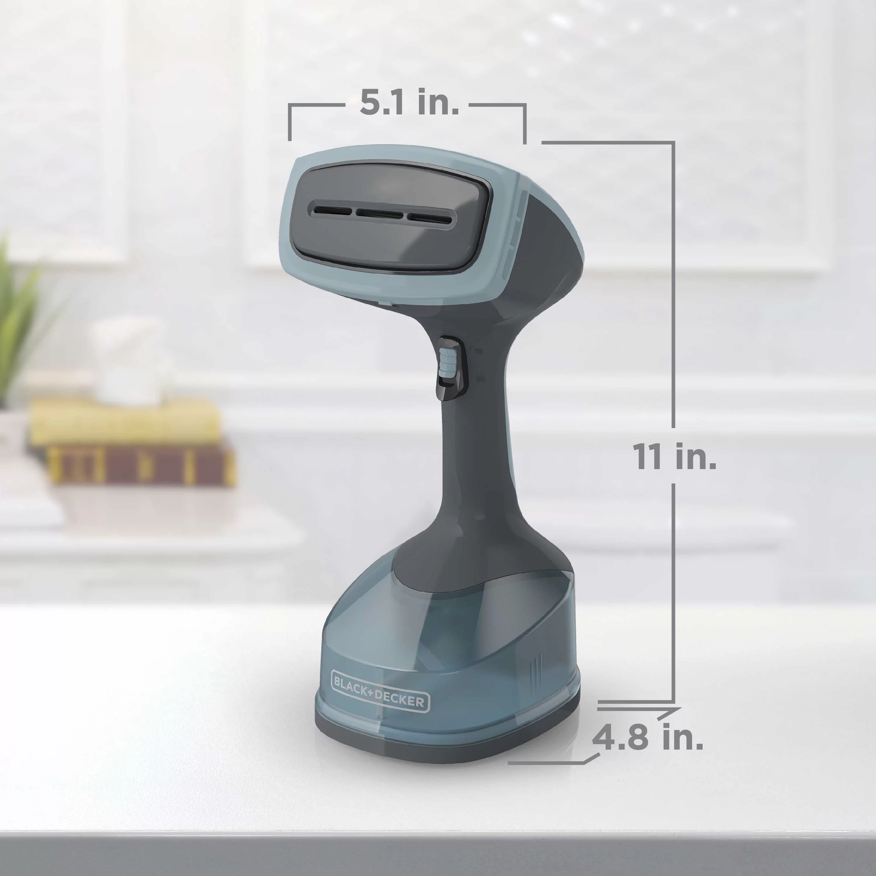 BLACK+DECKER Advanced Handheld Steamer, Gray/Blue, HGS200