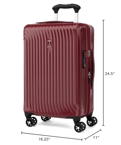 Travelpro Maxlite Air Hardside Expandable Carry on Luggage, 8 Spinner Wheels, Lightweight Hard Shell Polycarbonate Suitcase, Shadow Grey, Carry On 21-Inch