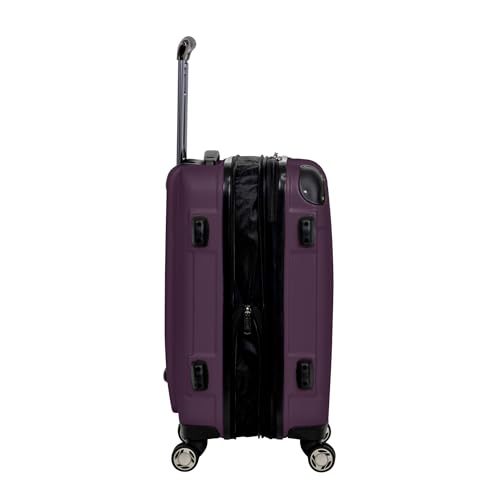 Kenneth Cole REACTION Renegade Luggage Expandable 8-Wheel Spinner Lightweight Hardside Suitcase, Navy Blue, 20-Inch Carry On