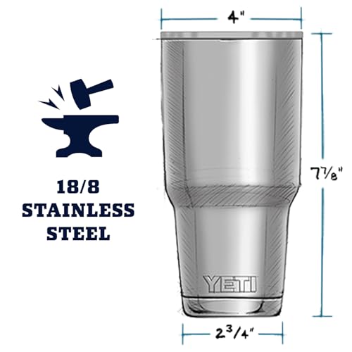 YETI Rambler 30 oz Stainless Steel Vacuum Insulated Tumbler w/MagSlider Lid, Black