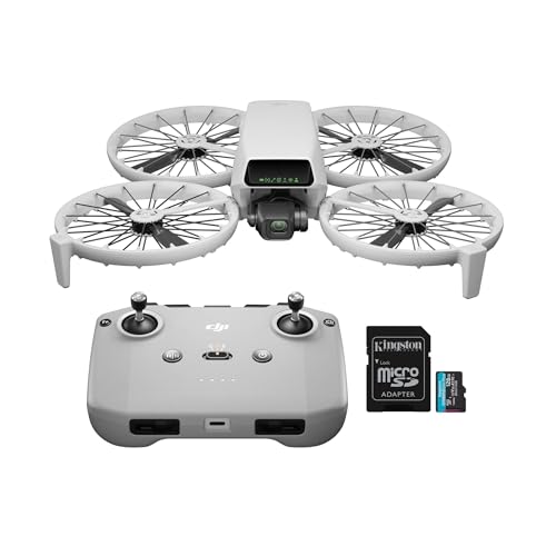 DJI Flip Mini Camera Drone with DJI RC-N3 Controller Bundle with 128GB MicroSDXC Canvas Go Plus Memory Card (2 Items)