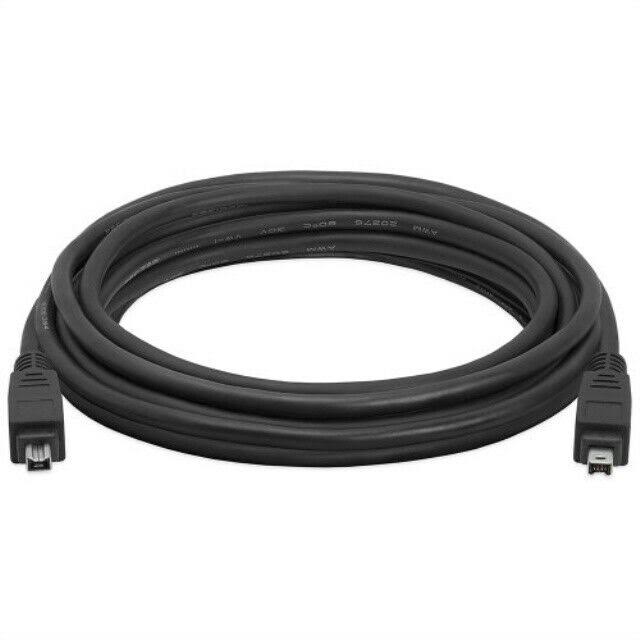 Cmple Ieee-1394 Firewire iLink DV Cable 4p-4p M M -10ft Black
