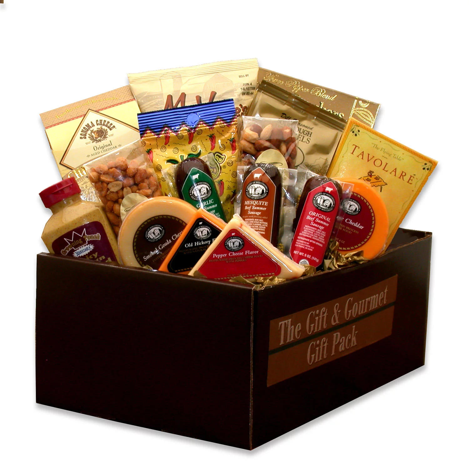 Savory Selections Cheese & Meat Gourmet Gift Pack - Great Gift for Birthdays, Holidays, or Any Occasion