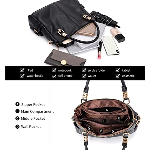 Kattee Soft Women Genuine Leather Purses and Handbags Satchel Tote Shoulder Bag