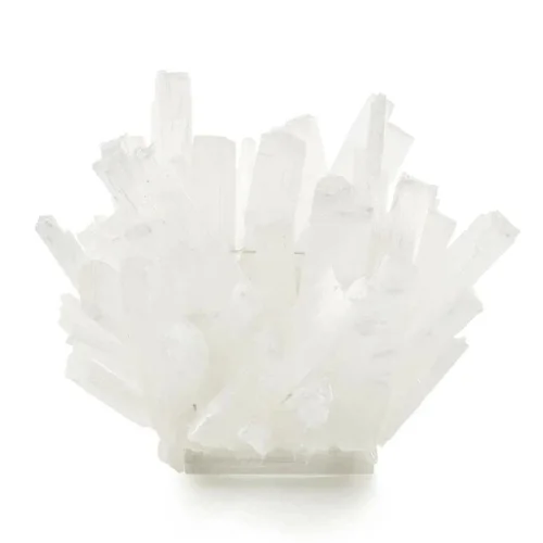 John-Richard Maggie Selenite Decorative Bowl - Natural Crystalline Material - Unique Imperfections - 8.5