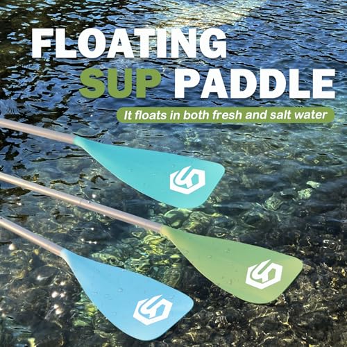 SUP Paddle - Paddle Board Paddle 4 Piece Stand Up Paddleboard Paddles Lightweight Floating Kayak Paddle - Light Blue - Lake Green - Light Green