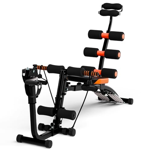 Ab Workout Bench for Home Gym,Ab Adjustable Workout Crunch Machine,Multi-FunctionalAb Exercise Equipment for Total Body Workout,Sit Up Exercise Chair for Full Body Workout Black