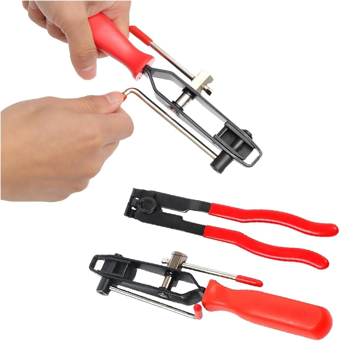 CV Joint Boot Clamp Pliers Set - Hose Band Cut-off Pliers, Automotive Hose Axle Pliers Universal Adjustable CV Ear Clamp Banding Tool Kit, Heavy Duty Vacuum Hose Clamping Repair Tools for Car ATV UTV