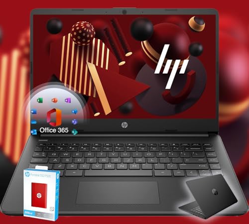 HP 14 Ultrabook • Back to School Limited Edition with Microsoft 365 • Intel 4-Core CPU • 16GB RAM • 1600GB Storage (64GB OnBoard withHP 512GB P500 Portable SSD + 1TB OneDrive) • Snow White • Win 11