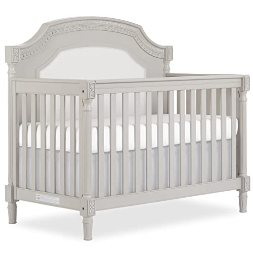 Evolur Julienne 5-In-1 Convertible Crib In Clay, Greenguard Gold Certified, Features 3 Mattress Height Settings, Sturdy And Spacious Baby Crib, Wooden Furniture