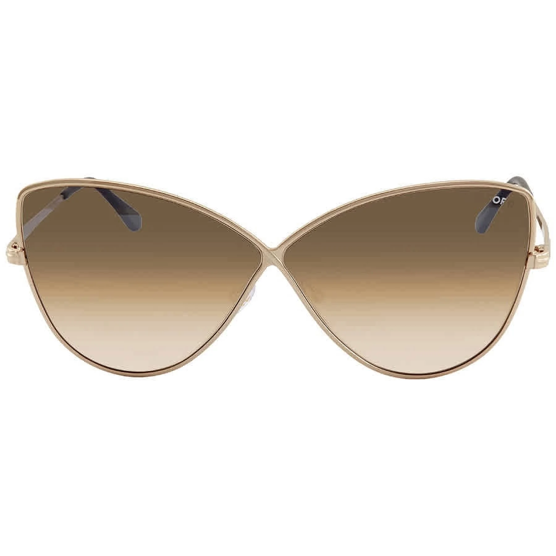 Sunglasses Tom Ford FT 0569 Elise- 02 28G Shiny Rose Gold / Gradient Brown Flash
