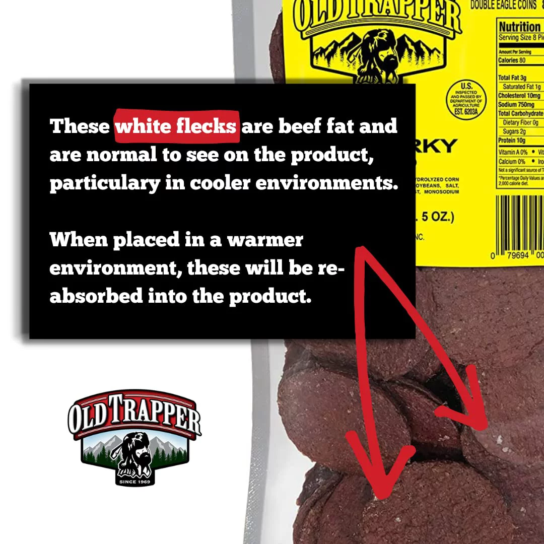 Old Trapper Old Fashioned Double Eagle Beef Jerky | Traditional Style Real Wood Smoked | 10G Of Protein | 1 Bag (80 Pieces)