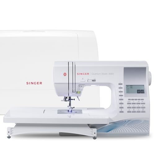 SINGER Quantum Stylist 9960 Computerized Sewing & Quilting Machine with Extension Table, Hard Case & Accessories | 600 Stitches, Lettering, LED Light, 1-Step Buttonhole & High-End Touch Controls