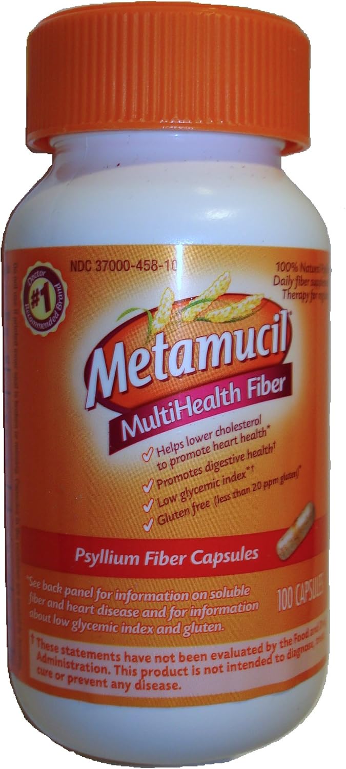 Metamucil Digestive & Heart Health Fiber Caps, 100 ct