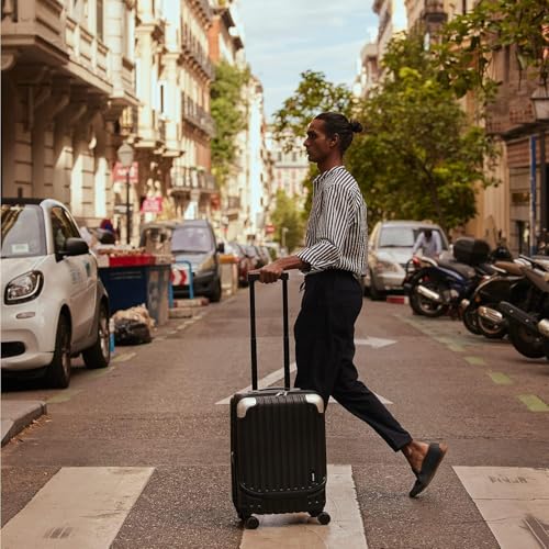 LEVEL8 Grace Carry on Luggage Airline Approved, 20 Inch Expandable Hardside Suitcases with wheels, Abs+Pc Harshell Spinner Luggages with Tsa Lock, Red