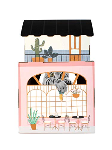 Christmas Cat House & Cat Scratcher w/Bonus Catnip Included