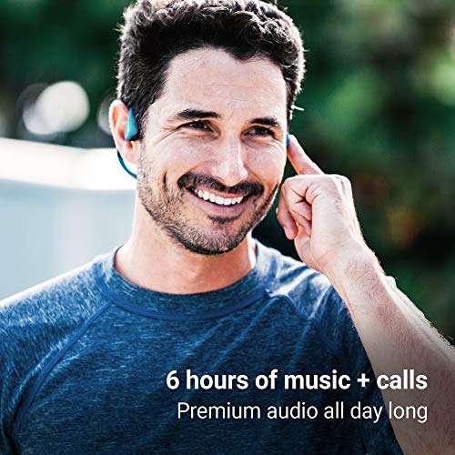 Aftershokz Titanium Bone Conduction Wireless Bluetooth Headphones with Brilliant Reflective Strips, Slate Grey