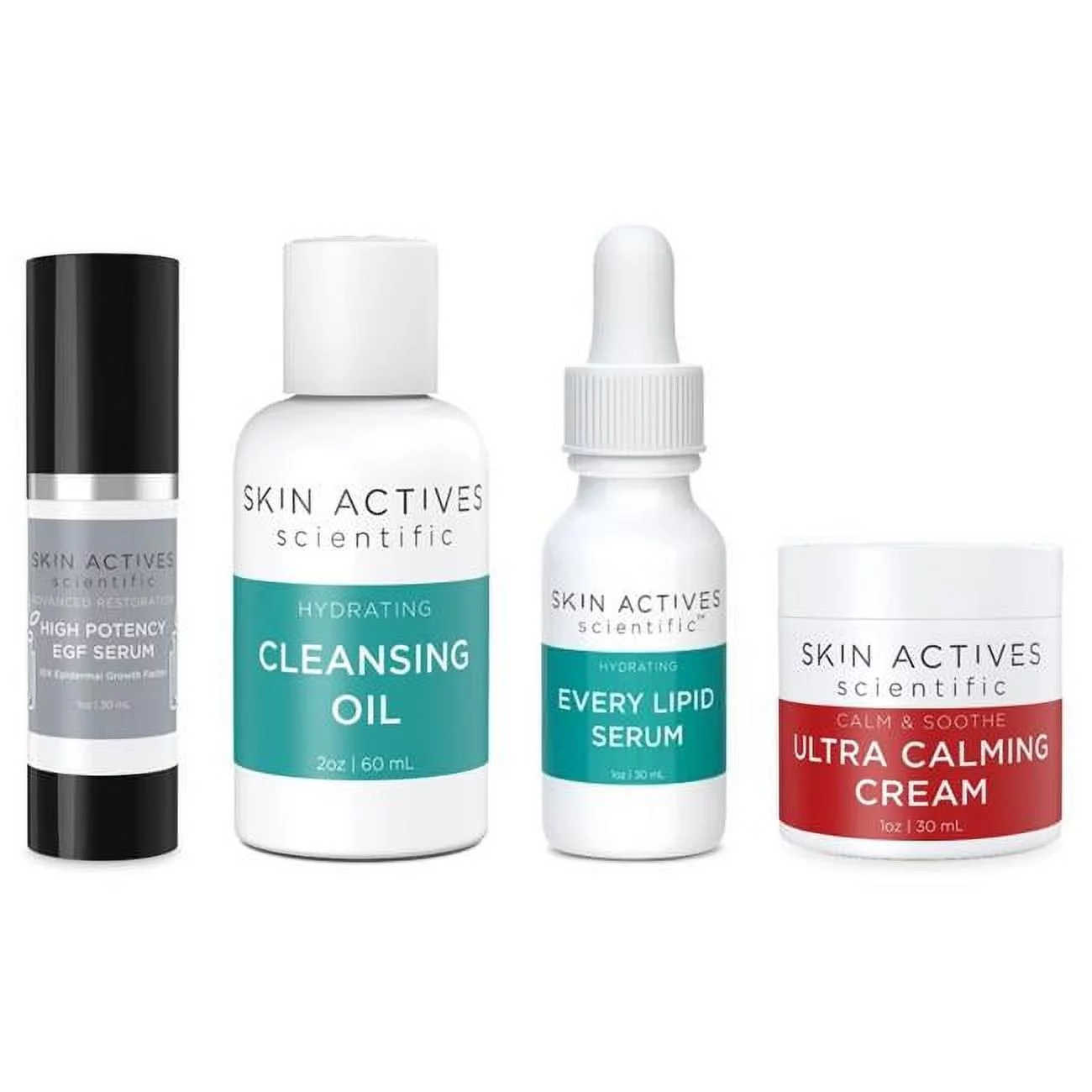 Skin Actives Scientific  Sensitive Skin Bundle - High Potency EGF Serum, Cleansing Oil, Every Lipid Serum, Ultra Calming Cream