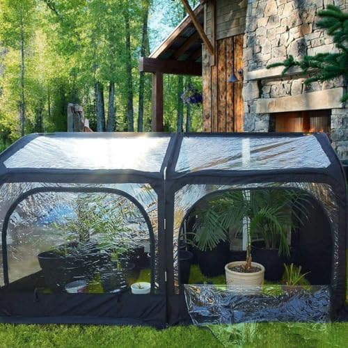 Quictent Greenhouse for Outdoors, Mini Quic-Setup Portable Flower Garden Plant Kit Outside, Heavy Duty Eco-friendly Fiberglass Pop-up Frame and Durable Cover W/ Screen Window, 8.2x4.1x4.4 FT, Green