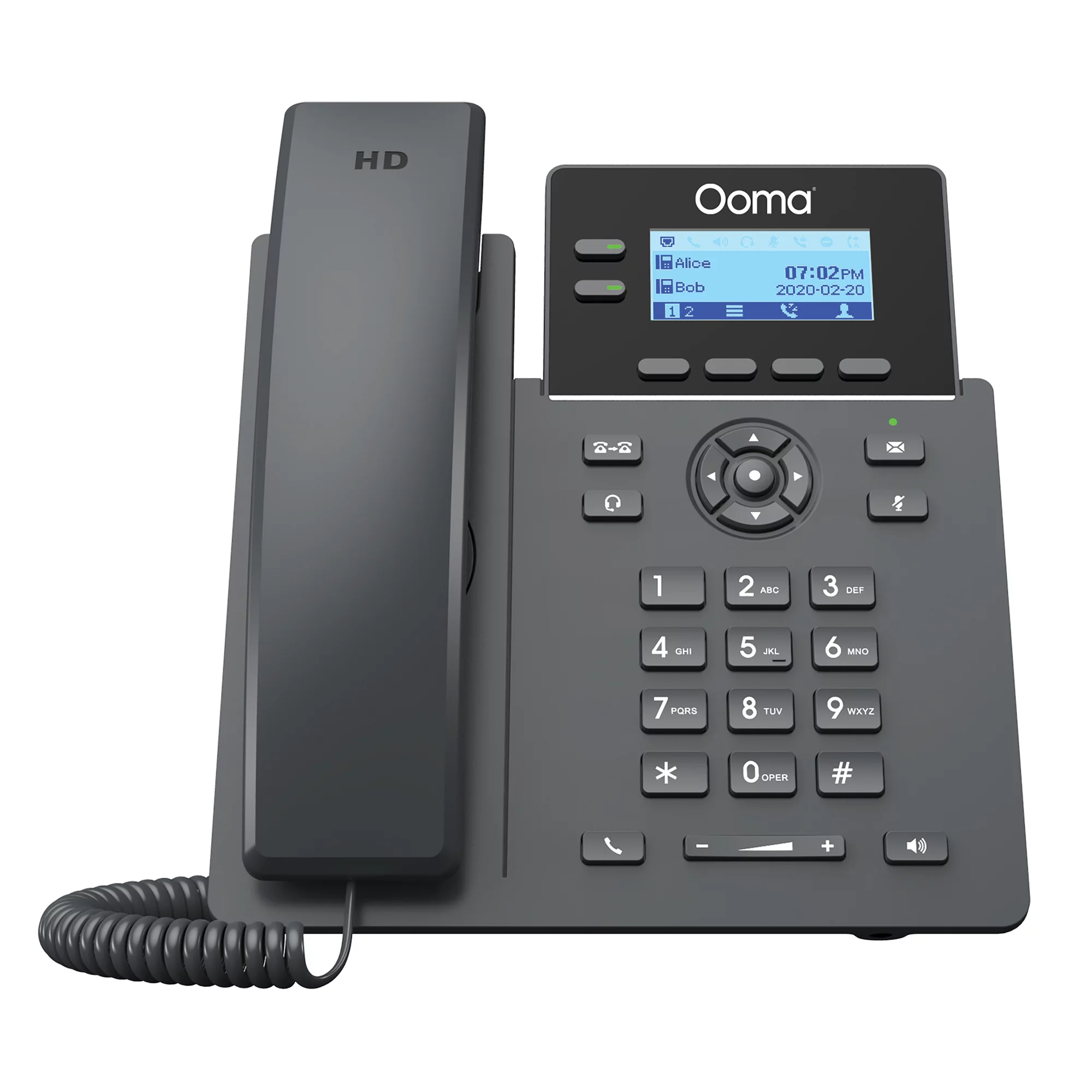 Ooma 811008023584 2602 Entry-Level 2-Line IP Desk Phone
