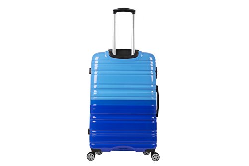 Rockland Melbourne Hardside Expandable Luggage with Spinner Wheels, 2TONEBLUE, 2 Piece (20/28)